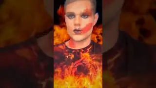 Fire Flame Makeup Tutorial inspired  by @jamescharles #makeup #jamescharles #fireflames