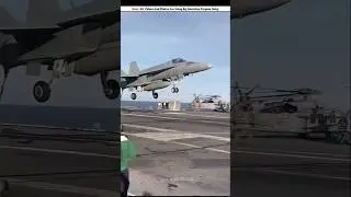 How A Fighter jet landing on ship || New Viral Video || #shorts
