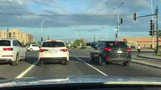 Montreal driving from Saint laurent to NDG in July 2020 蒙特利尔驾车走马观花