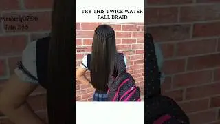 try this twice waterfall braid✨💕#asthetic#trending#foryou#hairstyle #tutorial#edit#explore#ytshorts