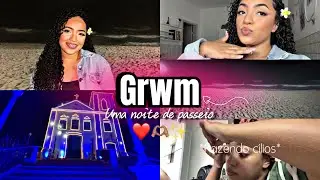 Arrume-se comigo pra um passeio na praia à noite🎀| cílios , maquiagem, look, cabelo