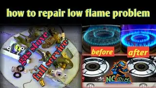 How to repair gas stove low flame | gas stove full service at home | sinhala (A-z)