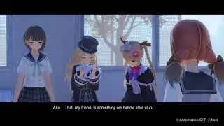 Blue Reflection - Talking with Ako during Cleaning Time