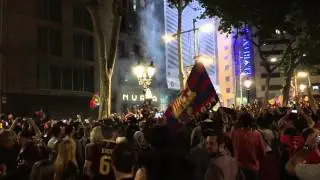 FC Barcelona La Liga Title Party 14-15.