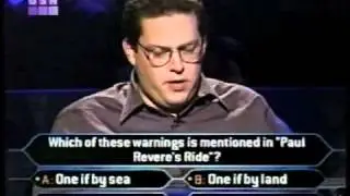 Jason Dettelbach on Who Wants to be a Millionaire part 1