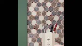 Metal Fabric Looks Hexagonal Tile Peel and Stick Mosaic