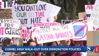 Carmel High students protest federal immigration policies with walkout