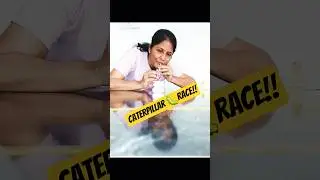Caterpillar Race Challenge 🐛💨 | Blow with Straw and Win the Race! | Funny Home Game #challenge