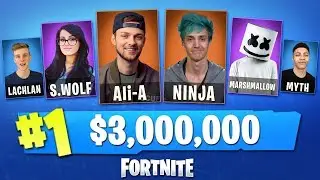 Играю в КРУПНЕЙШЕМ В МИРЕ турнире по Fortnite! (с Ali-A, Ninja, Lachlan, Myth и другими)