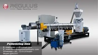 HDPE flakes water-ring pelletizing recycling line machine