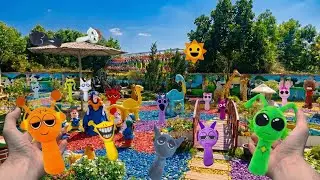 🔎✨Searching for Sprunki in the Colorful Garden &mdash; Something Was Hidden Among the Statues😱🌈