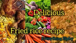 Authentic homemade fried rice tutorial with chicken 😊😋🤤