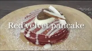 🥞 red velvet pancake 🥞 #2025 #asmr #pancake #recipe #dessert