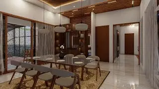 Mid Modern Traditional Style Kerala Home Interior Walkthrough