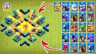 4x Scattershot vs All Troops Clash of Clans Gameplay