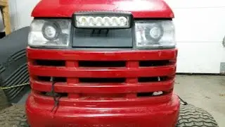 Garden tractor LED headlights mod. (Tractor mods)