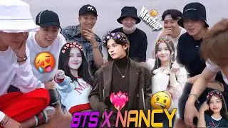 BTS REACT TO NANCY MOMOLAND 😍 FUNNY SHORTS 🥵👀 #bts #nancy #v #jin #jimin #trending #fypシ゚viral #rm