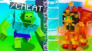 MINECRAFT MOB BATTLE While CHEATING!!