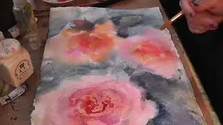 how to paint beautiful pink roses in loose watercolour step by step tutorial painting aquarelle