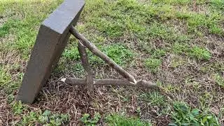 Testing a figure 4 deadfall trap carved with a Vosteed Grind