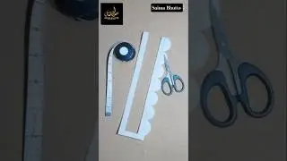 Daman Bukram Cutwork Border Pattern Cutting  Easy Design Tutorial #shorts#youtubeshorts #sewinghacks