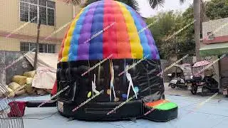 6x4x4m Inflatable Bounce Castle Disco Bouncer Music Bouncy Castle Bounce House for Party Events