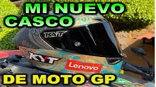 MI NUEVO CASCO DE MOTO GP KYT KX-1 RACE GP BLITZ RIDER