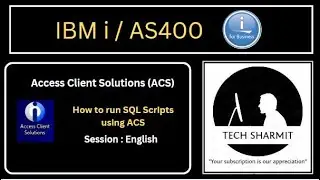 DB2 Sql scripts using ACS | access client solutions |  as400 tutorial for beginners  english| Sql |