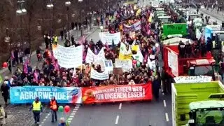 Bauern besuchen Berlin