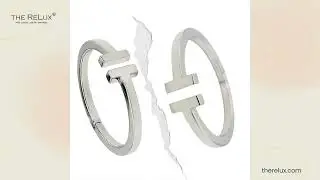 Tiffany & Co  Sterling Silver T Square Hinged Bangle | The Relux