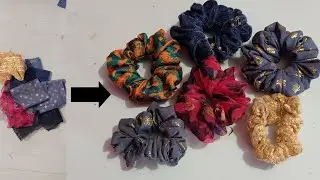  मकर संक्रांत वान आयडिया. How to make scrunchies at home. Waste se best 