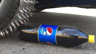 Crushing Crunchy & Soft Things by Car - 1000 NAILS CAR TIRE vs PEPSI