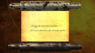 Pergament scroll text animation example