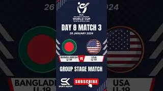 ICC U19 Men&rsquo;s CWC 2024 | Bangladesh vs USA | Sports Keeper