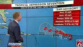 Tropical depressions 17, 18 form