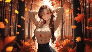 Lofi RelaxingMusic /Girl Chasing a Falling Leaf in Autumn Breeze Vibe🎵Focus & Flow: City Study Beats