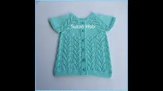 Ajurlu Yaprak Modeli , Bebek Yeleği ( Model  Anlatımı ) #Жилет  #Вязаныйжилет  #Кардиган