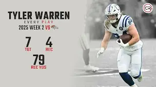 Tyler Warren Week 2 Highlights | Every Target and Catch vs Broncos
