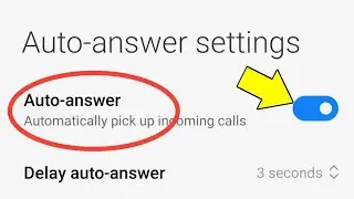 Auto Answer Call Redmi | Auto Answer Call In Redmi Note 10 | Redmi Automatic Call Answer