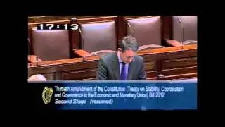 Deputy Sean Sherlock speaking on the Stability Treaty