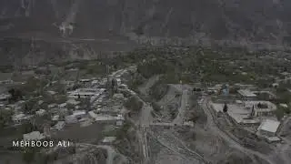 AERIAL VIEW OF DRONE FLYING OVER CHALT - NAGAR VALLEY - GILGIT BALTISTAN
