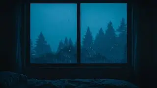 Night Rain Outside the Window | 8 Hours of Rain Sounds