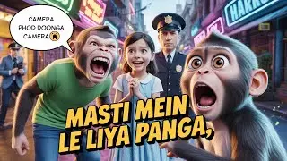 Police Se Bura Panga! 😱 Dekho Kya Kiya AI Monkey Ne | Viral Vlog Episode