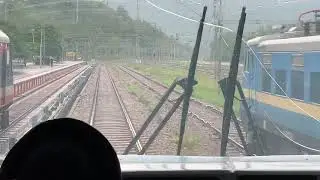 Vande Bharat Express passing through Udhampur Station on it’s final trial run