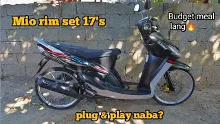 RIM SET 17'S para kay mio | budget meal rim set | mio sporty