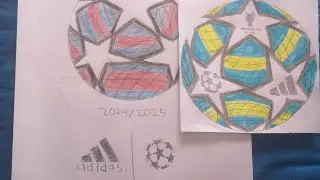 Adidas finale munich 2025 Champions league ball drawing.
