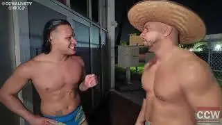 Respect between Cha Cha Charlie and Jai Vidal after their classic at BASH 55 on Saturday.
