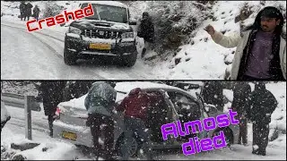 Live crash in Gulmarg |fresh Snowfall near death experience