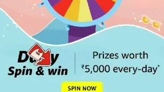 Daily spin win  answer  prizes worth 5000 every day Amazon quiz fun zone 21/11/2023