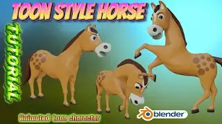 Few Minutes Blender - How to create Cartoon style Horse (45 min)